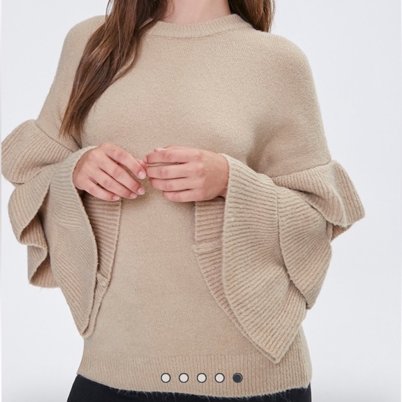 Tiered flounce sweater top - Picture 5 of 9